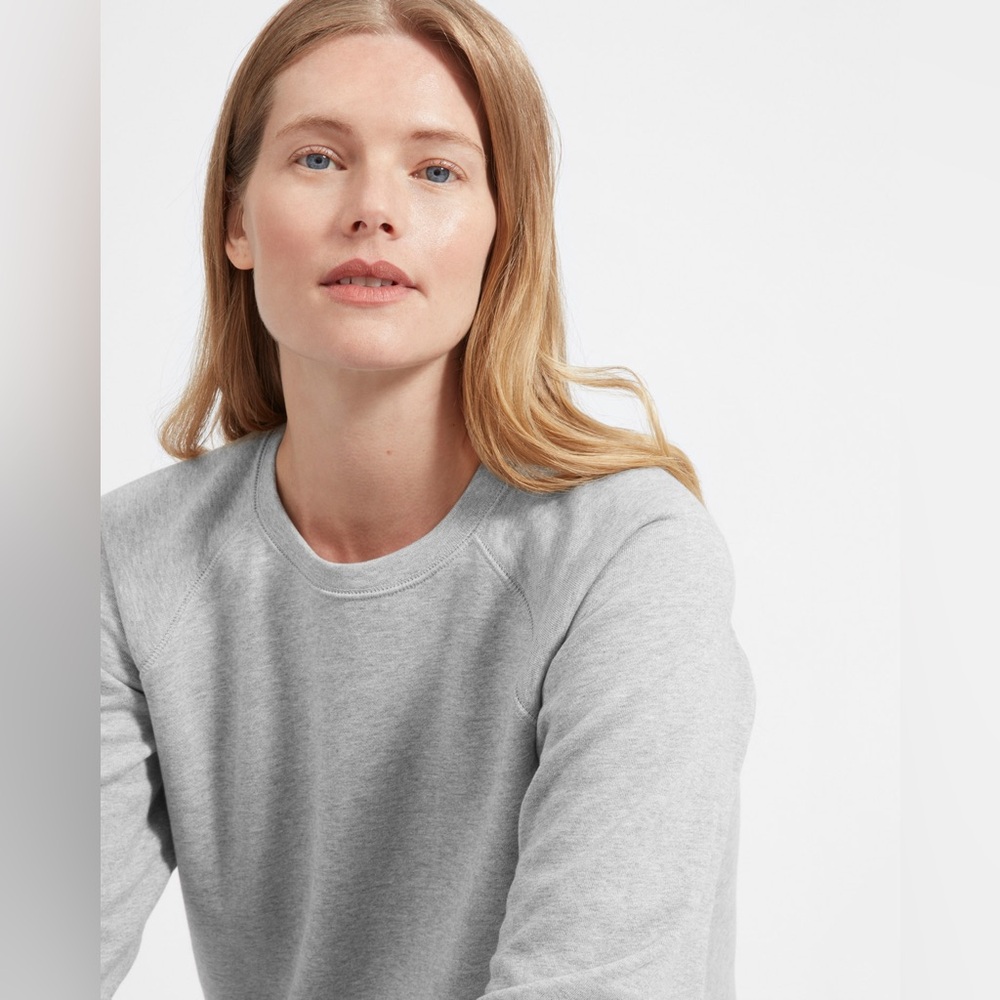 Everlane The Slim Classic French Terry Crew Size M - Picture 2 of 10